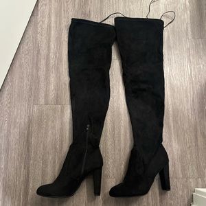 Windsor Black Over the Knee Boots